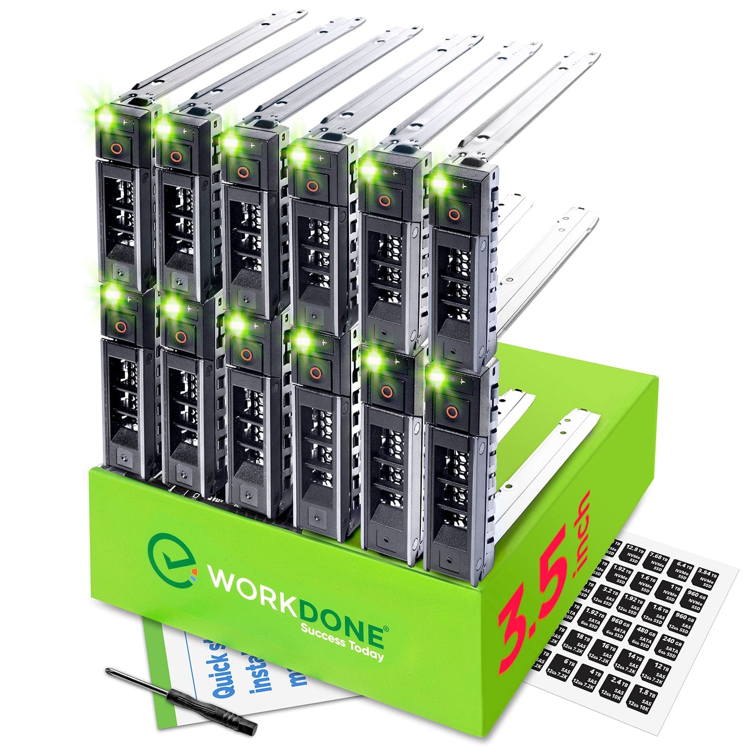 Dell PowerEdge .5インチ ドライブキャディ 12個パック（第14世代～第