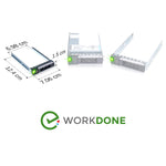 WORKDONE 12-PACK 2.5 "ハードドライブキャディ -Dell Poweredge  0DXD9H対応