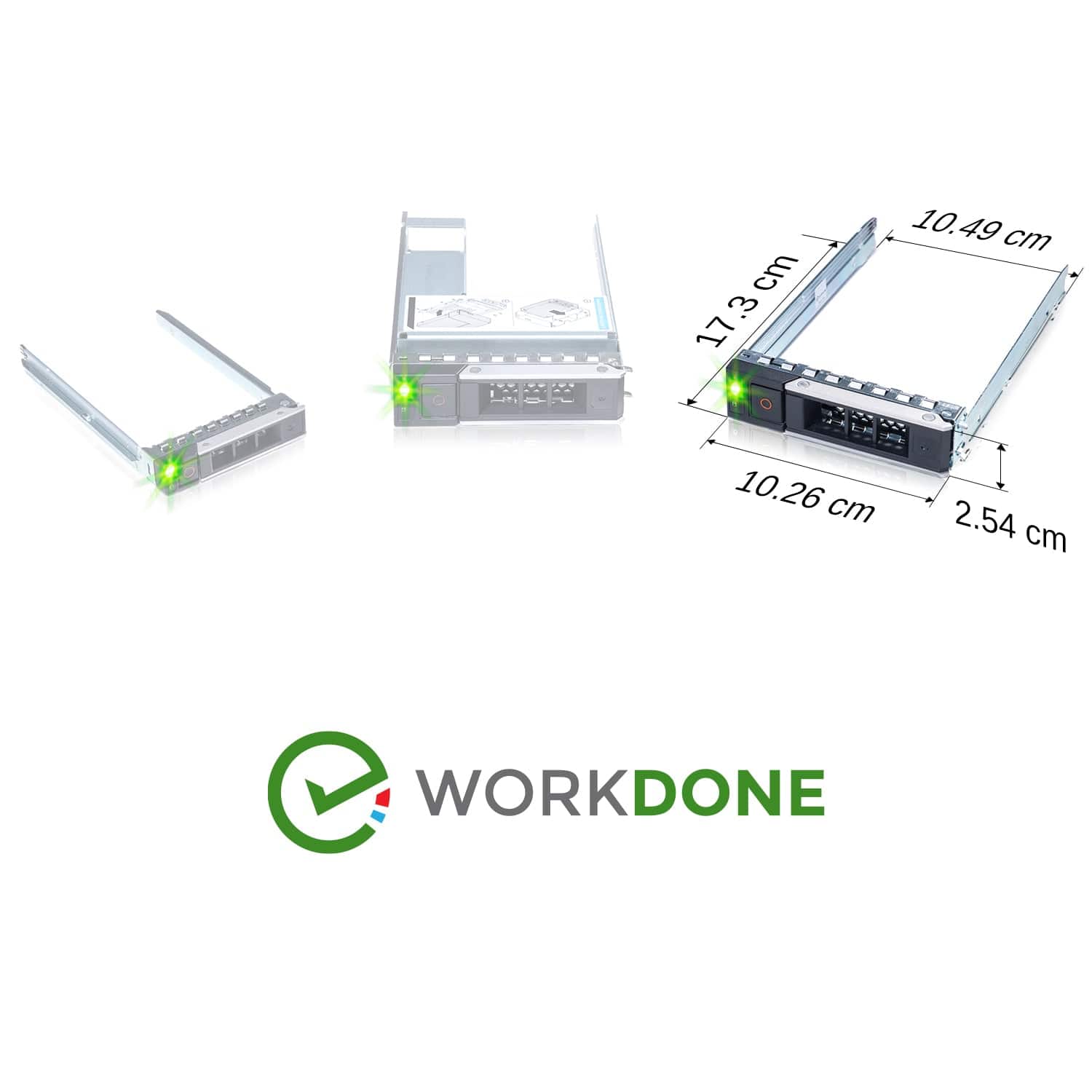 WORKDONE 12-PACK 3.5" Hard Drive Caddy - Dell Poweredge  WH5D2 0Y796F 0X7K8W Compatível