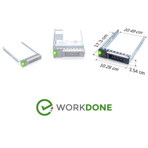 WORKDONE علبة محرك الأقراص الصلبة 12 عبوة 3.5 بوصة - Dell Poweredge  WH5D2 0Y796F 0X7K8W متوافق