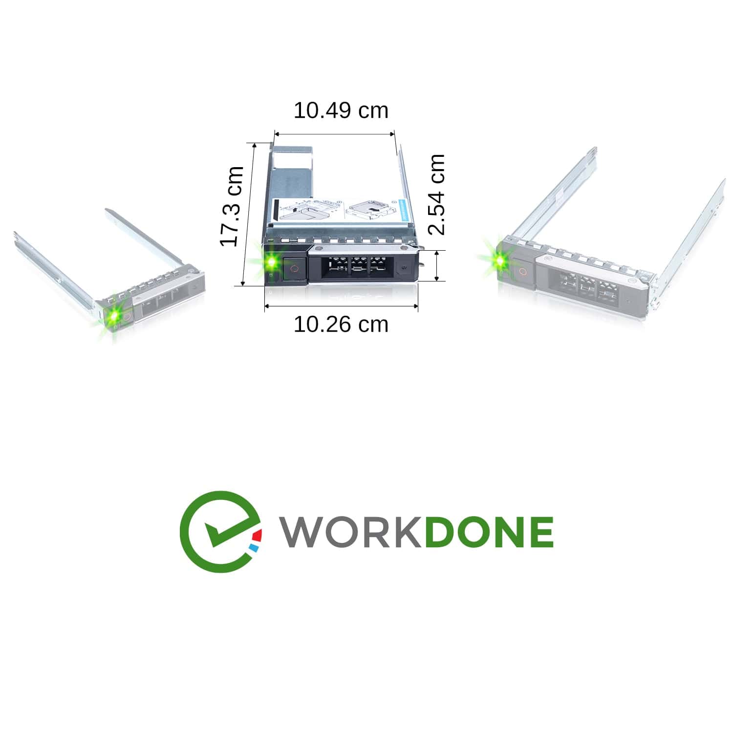 WORKDONE علبة محرك الأقراص الصلبة مقاس 3.5 بوصة WH5D2 0Y796F 0X7K8W مع محول 2.5 بوصة 09W8C4