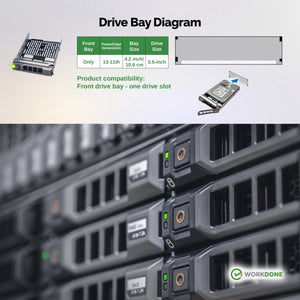 Dell F238F Drive Caddy Dell 3.5" SAS/SATA Hard Drive Tray Caddy For R720, R710, R520, R510, R420, R410 Servers – Genuine Dell Part Dell PowerEdge R220 - Foto 14