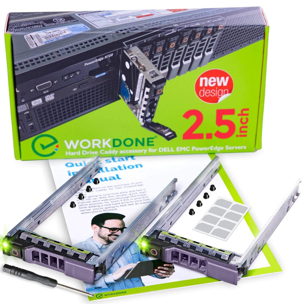 WORKDONE 2-Pack -Dell サーバー用2.5インチサーバーキャディ