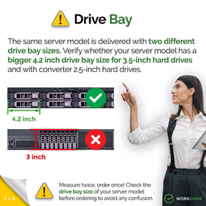 WORKDONE 3-Pack 3.5-inch Hard Drive Caddy 0F238F with 2.5-inch Converter 09W8C4