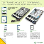 WORKDONE 6-Pack - 3.5" Hard Drive CaddyKG1CH X968D with 2.5" HDD Adapter