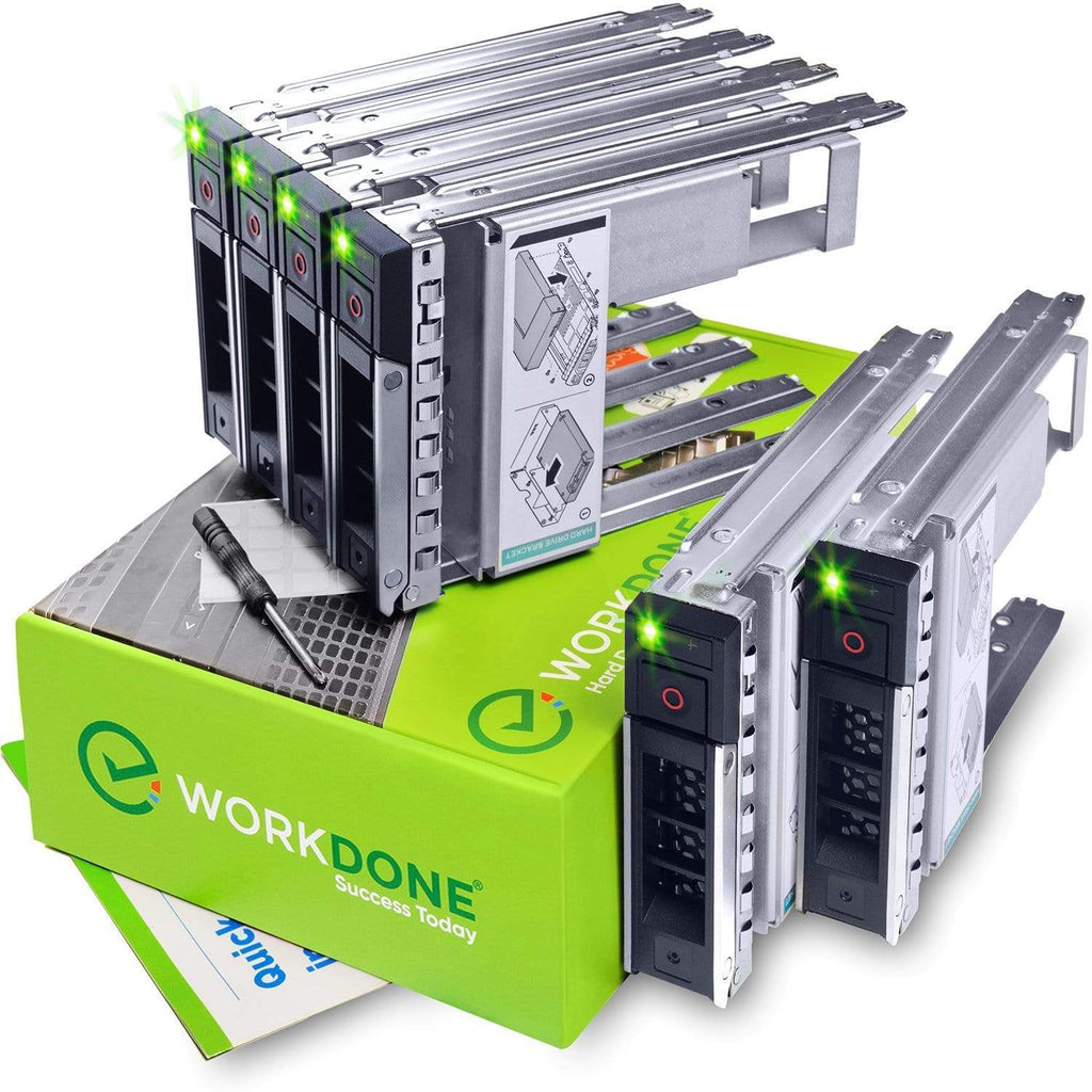 WORKDONE 6-Pack - 3.5" Hard Drive Caddy with 2.5" HDD Adapter - Compatible ListedDell PowerEdge  14-15th Gen.Sers.